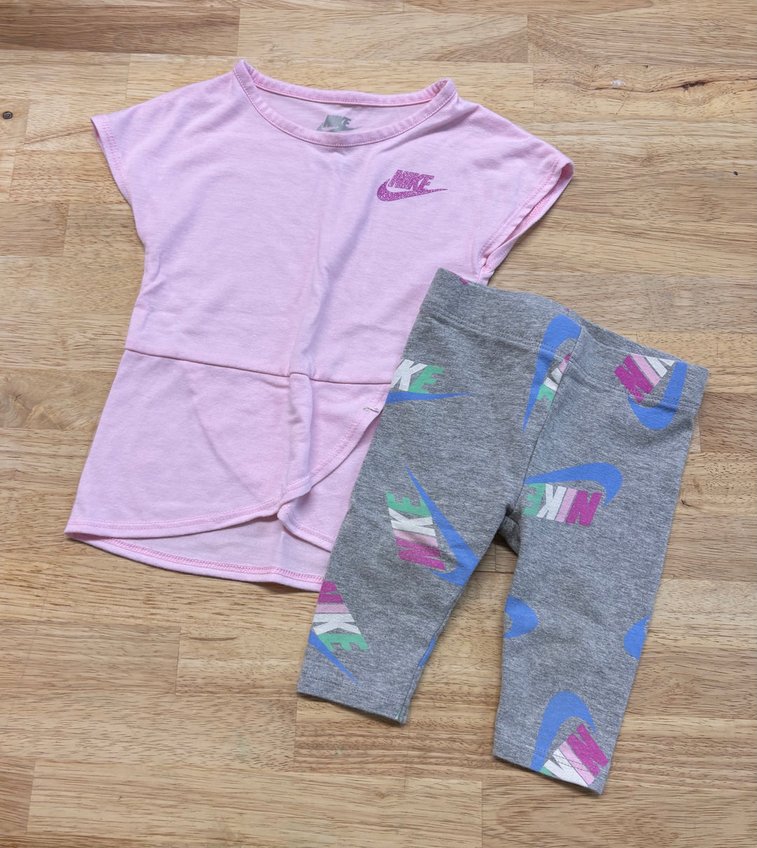 Nike Two-Piece Set – 12M Pink Top & Leggings