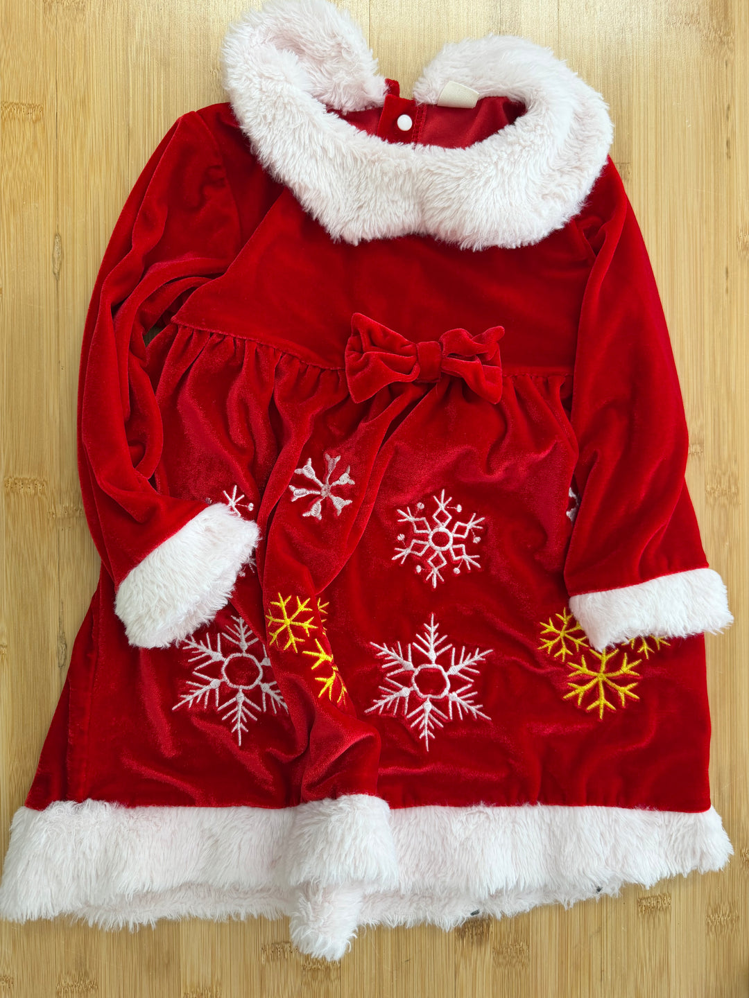 Christmas Embroidered Dress – 100 (3–4Y) | Santa | Play | Holiday