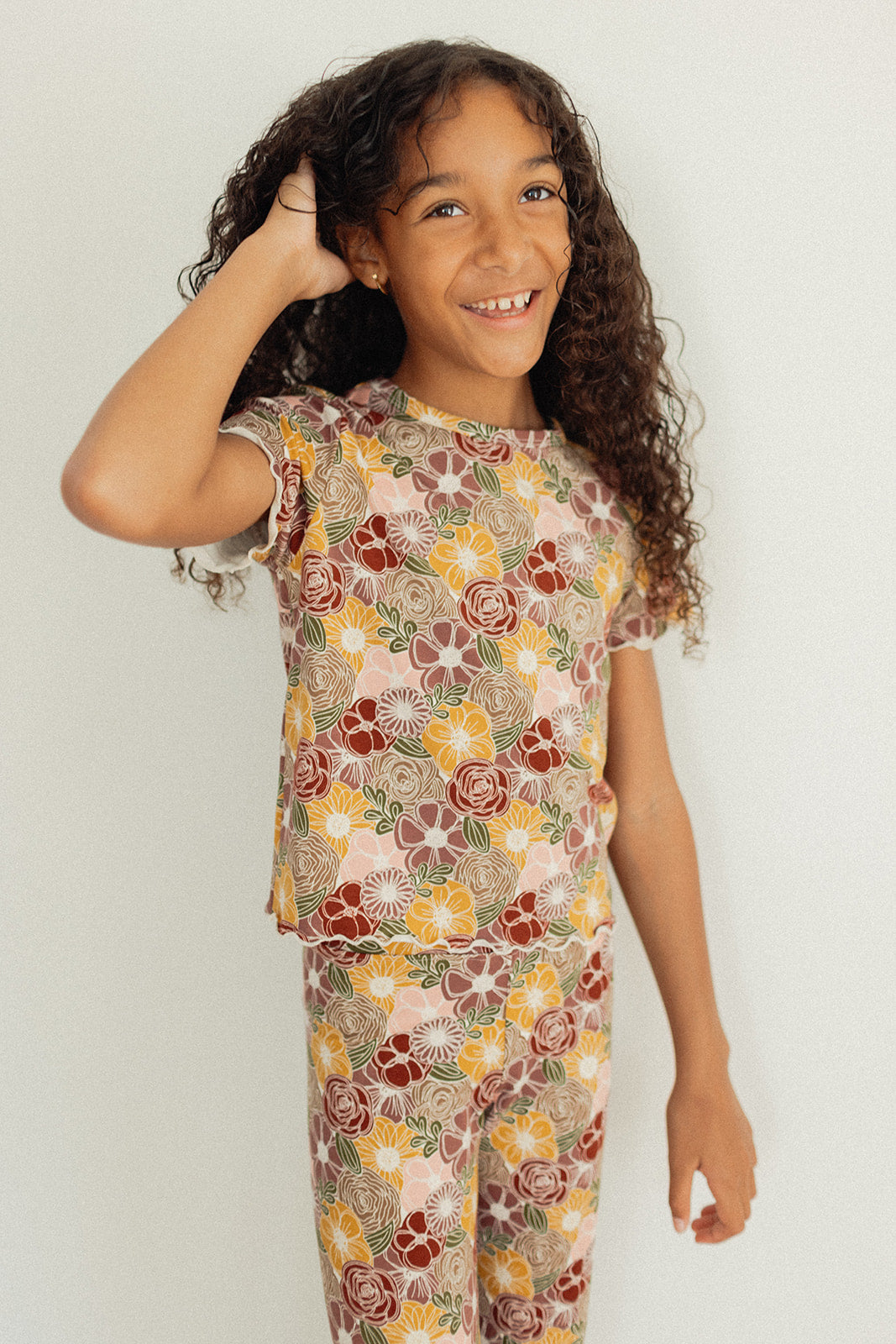 Jax + Lennon Lettuce Hem Shirt| Autumn Garden | 6/7 - 12/13Y