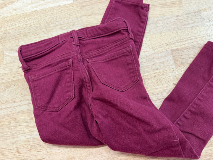 Old Navy 360 Stretch Rock Star Jeans – 4T | Burgundy Adjustable Waist