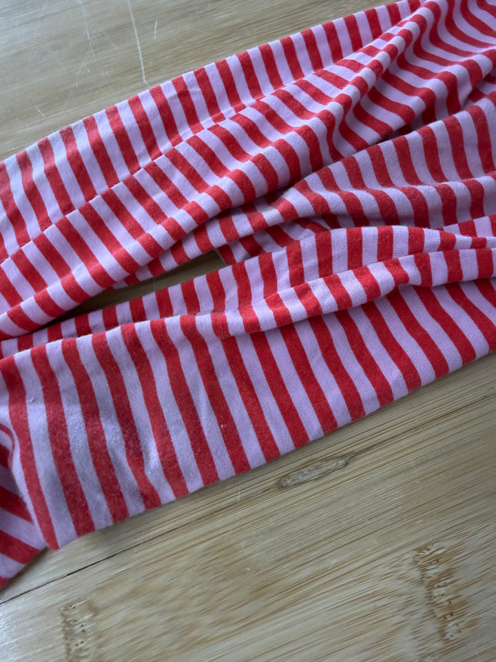 Bambi and Birdie Footless Sleeper – 18-24 Months | Pink and Red Stripe