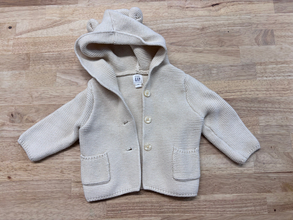 Gap Bear Ear Cardigan – 6–12M