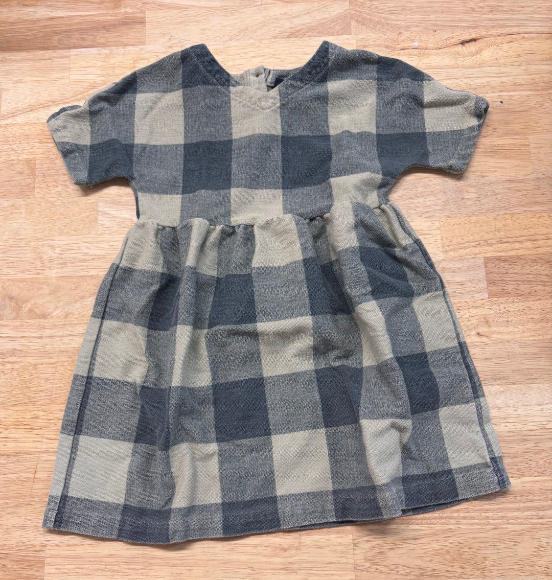 Baby Gap Dress – Size 2Y Green Plaid Knit