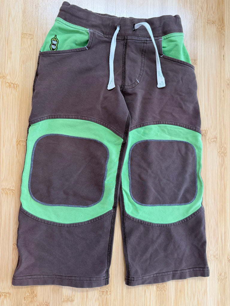 Peekaboo Beans Drawstring Pants – 4 | Brown & Green | Play