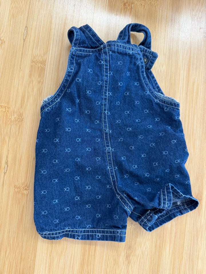 Calvin Klein Denim Short Overalls – 3–6M - Nest and Sprout-Consignment