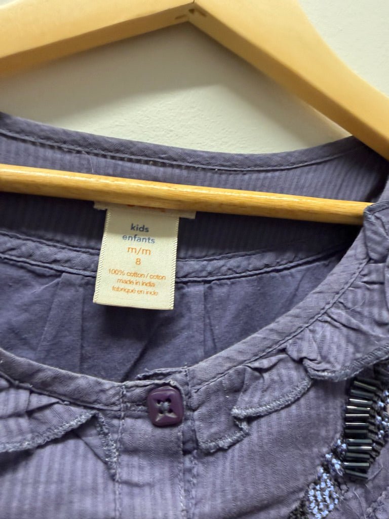 Joe Fresh Sleeveless Dress – 8 | Dusty Blue 100% Cotton - Nest and Sprout-Consignment