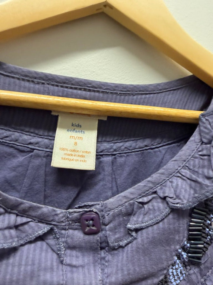 Joe Fresh Sleeveless Dress – 8 | Dusty Blue 100% Cotton - Nest and Sprout-Consignment