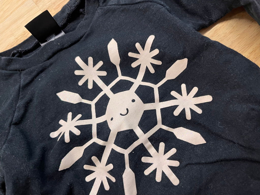 Whistle & Flute 6–12M Glitter Snowflake Sweatshirt