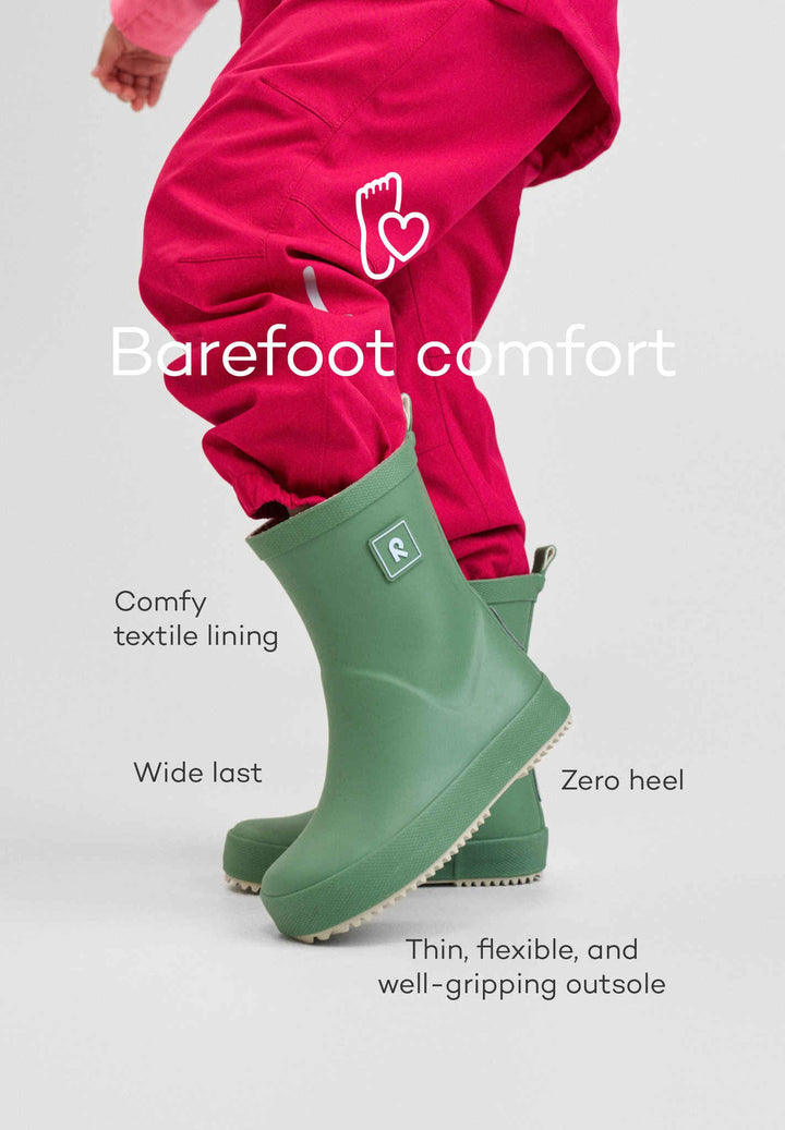 Reima Ankka Barefoot Rain Boots – Lilac | Kids Waterproof Zero-Drop Boots