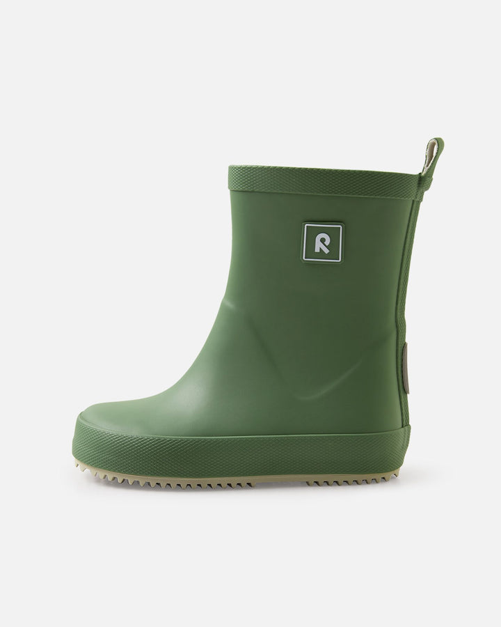 Reima Ankka Barefoot Rain Boots – Green Clay | Kids Waterproof Zero-Drop Boots