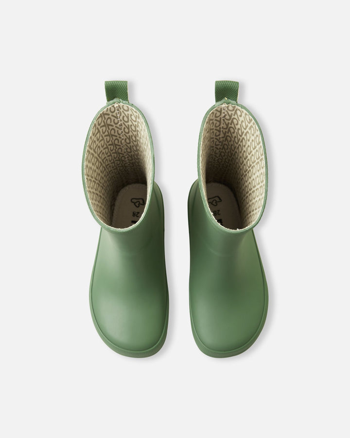 Reima Ankka Barefoot Rain Boots – Green Clay | Kids Waterproof Zero-Drop Boots