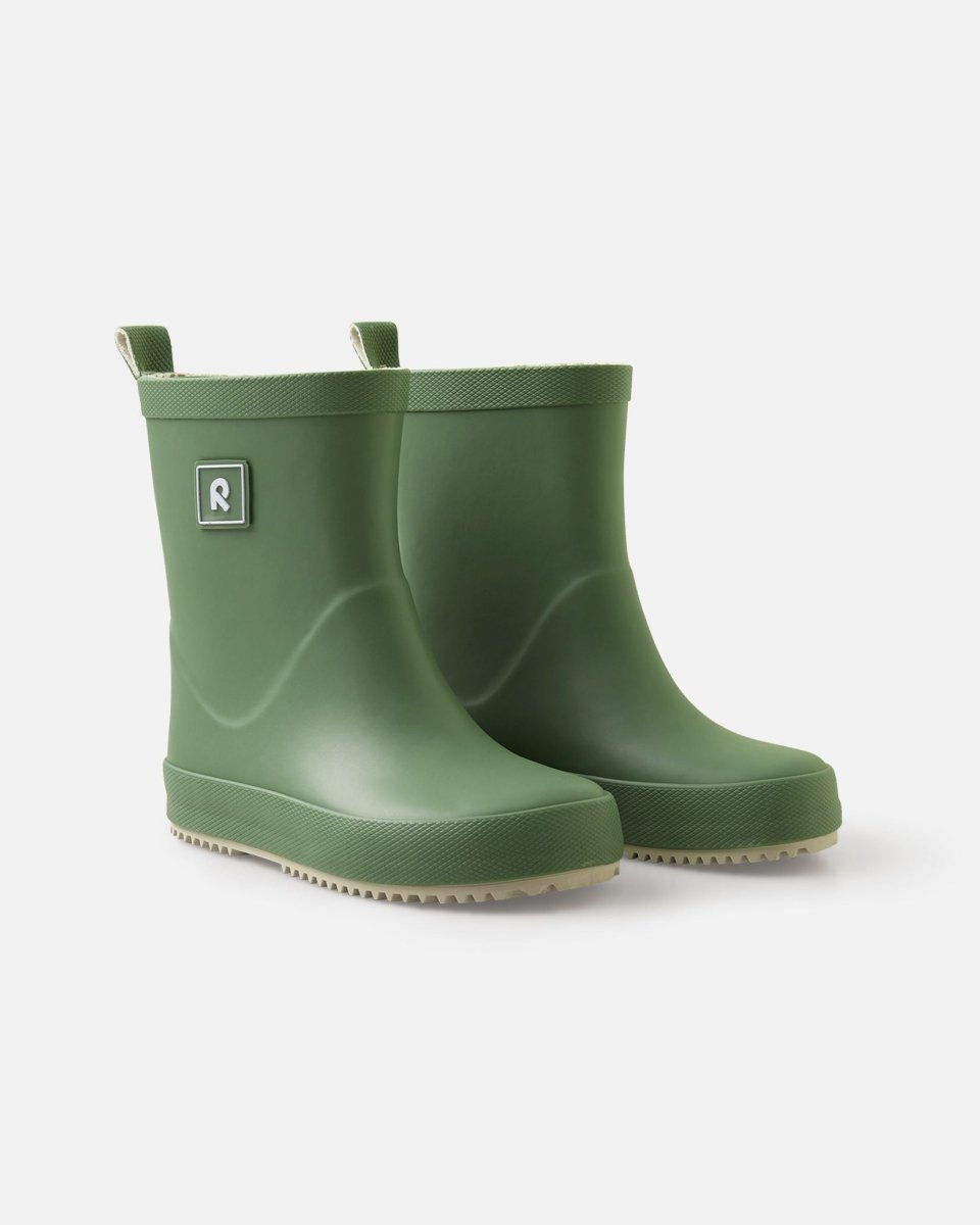 Reima Ankka Barefoot Rain Boots – Green Clay | Kids Waterproof Zero - Drop Boots - Nest and Sprout - Reima