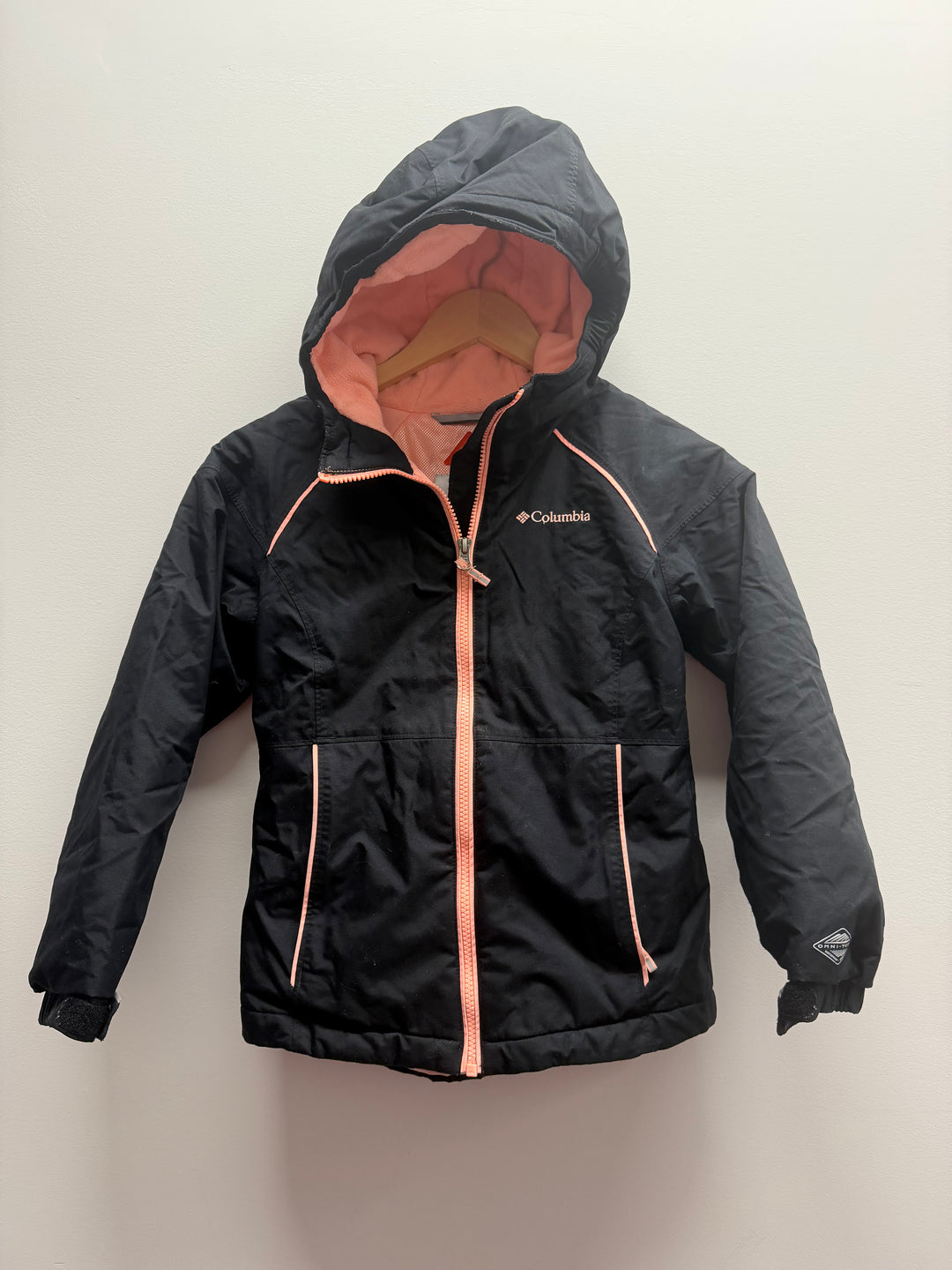 Columbia Omni-Heat Jacket – S (7/8Y) | Peach & Black Ski Skirt Mid-Season