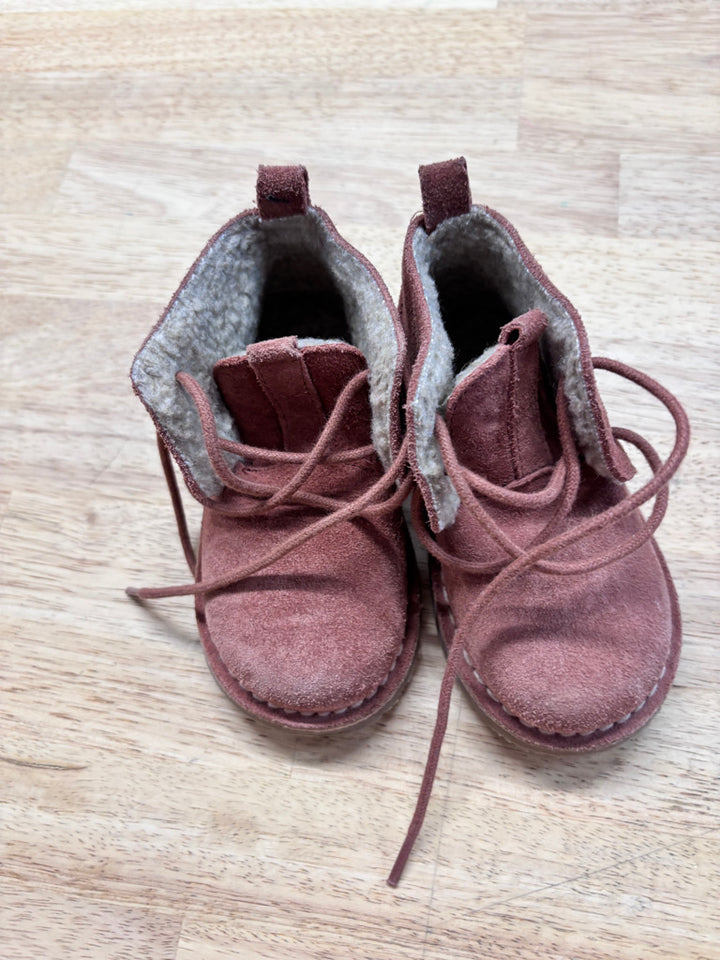 Zara Faux-Fur Lace-Up Shoes – 22