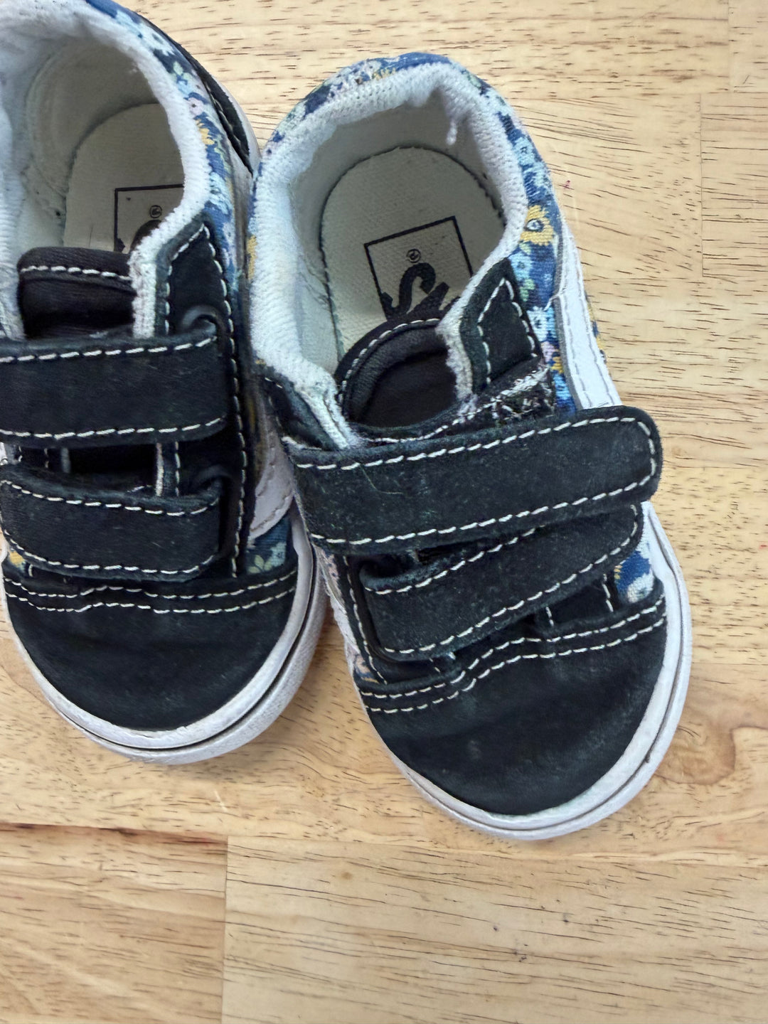 Vans Velcro Shoe – 5.5 | Blue Floral
