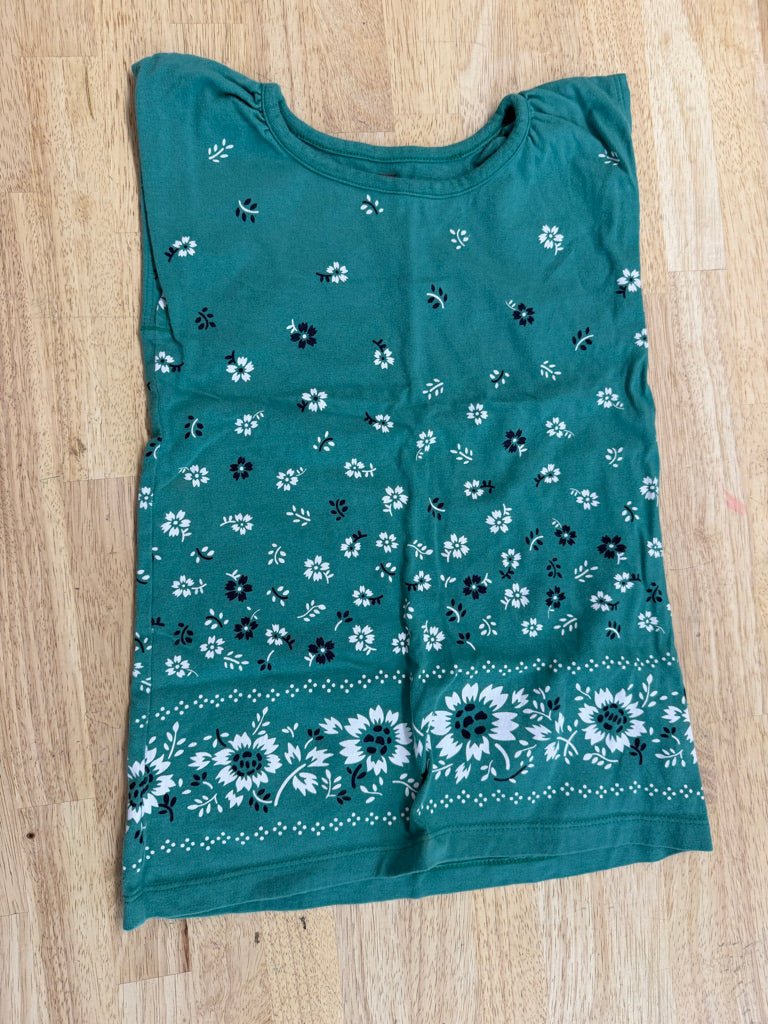 Tea Collection Dress – 2 | Green Floral - Nest and Sprout-Consignment