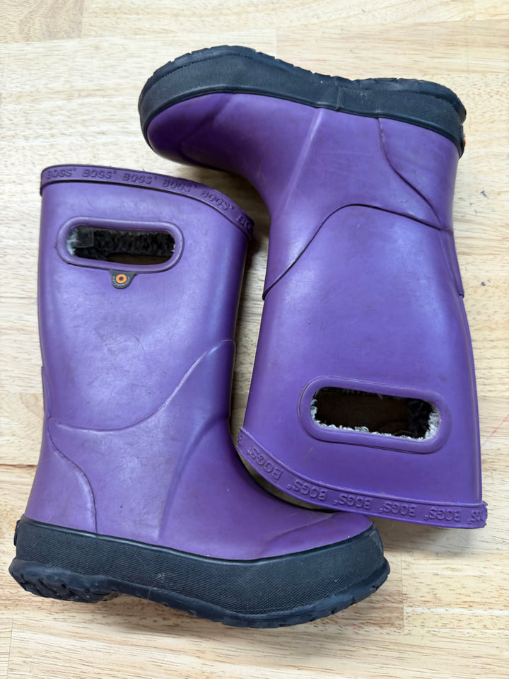 Bogs Rain Boot – 9 | Purple | Plush Lined