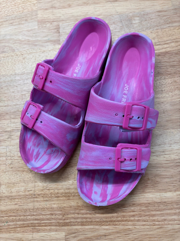 Joe Fresh Slides 3–4Y – Marbled Pink/Purple
