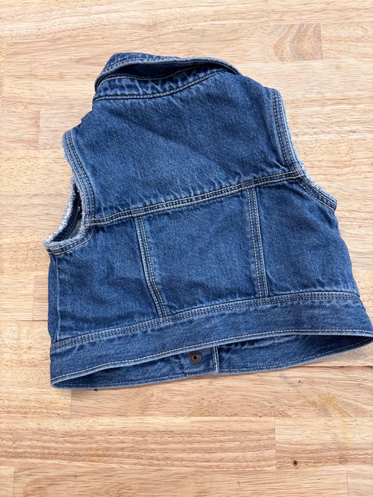 GAP 18–24 Month Denim Vest – Medium Wash - Nest and Sprout - Consignment