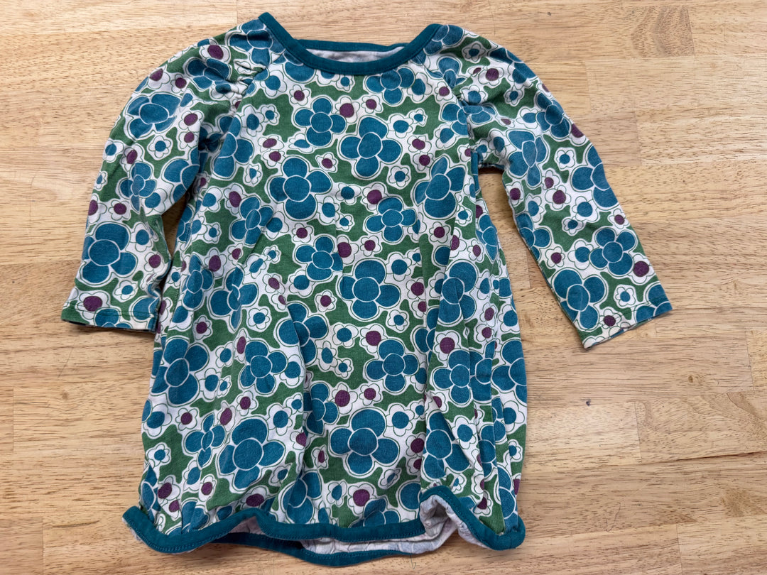 Tea Collection Green Turquoise Floral Bubble Dress – 6–12M | Play