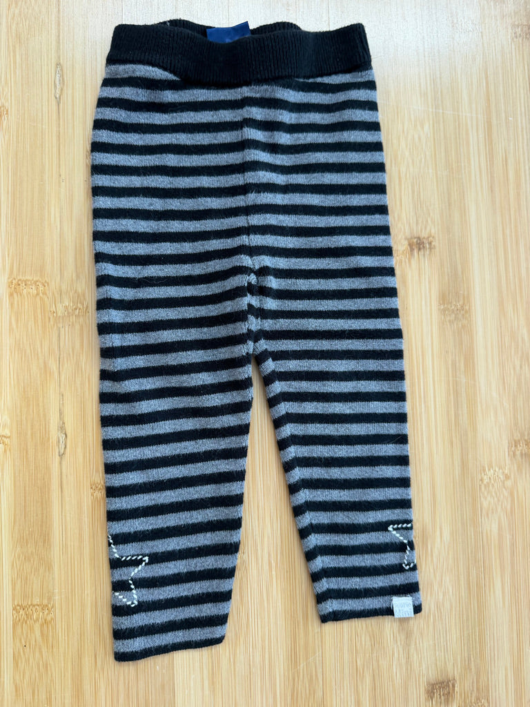 Souris Mini Grey & Black Knit Legging – 18–24M