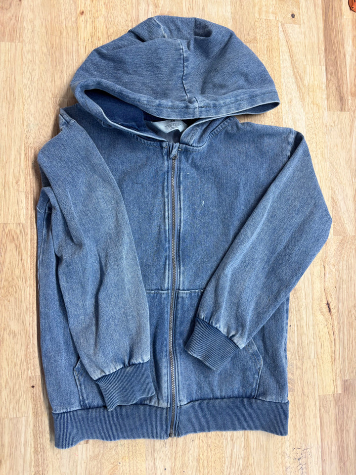 H&M Denim Zip-Up Jacket with Hood – 8–10Y