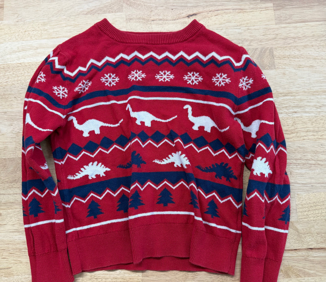 Andy & Evan Christmas Knit Sweater – 6 | Navy Dinosaur Graphic