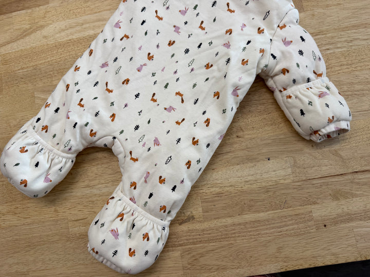 Joe Fresh Wildlife Bunting Suit – 3–6M | Double Zipper