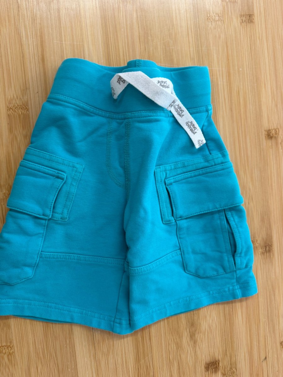 Peekaboo Beans Turquoise Cargo Shorts – O2 - Nest and Sprout-Consignment