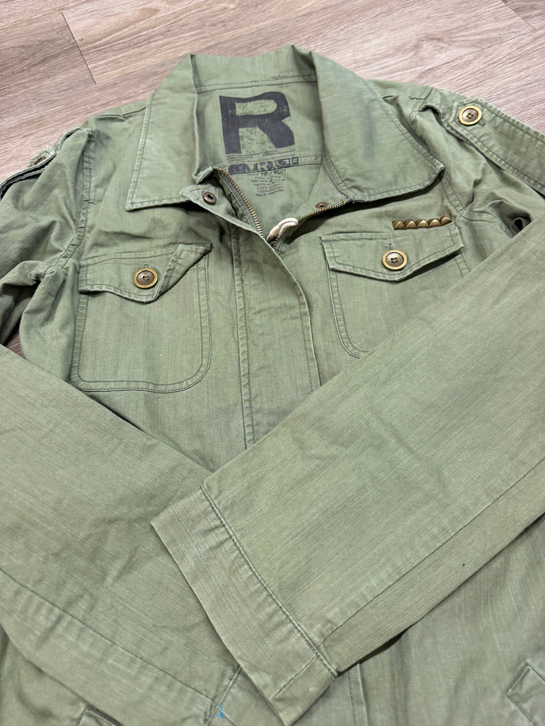 Roxy Lightweight Zip Up Jacket – Adult XS | Army Green