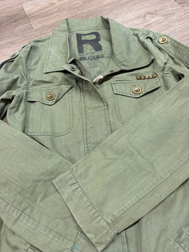Roxy Lightweight Zip Up Jacket – Adult XS | Army Green