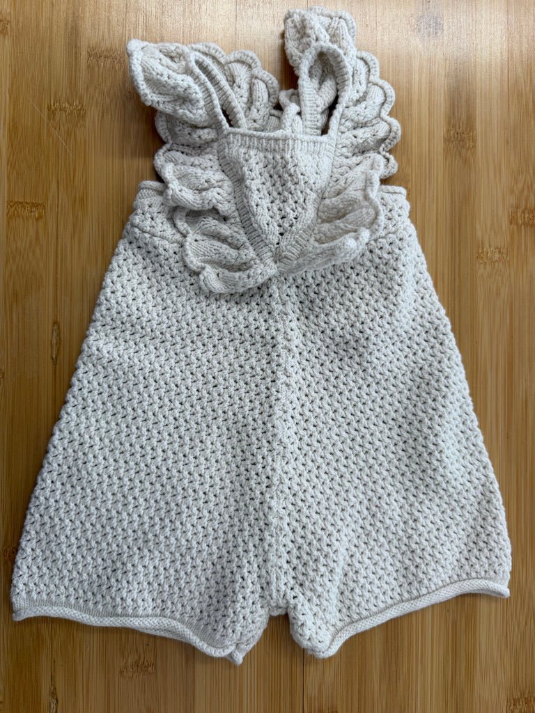 Zara Knit Romper – 2Y | Cream Short - Nest and Sprout-Consignment