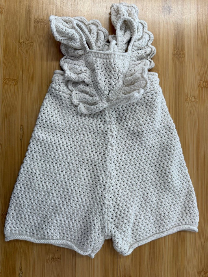 Zara Knit Romper – 2Y | Cream Short - Nest and Sprout-Consignment