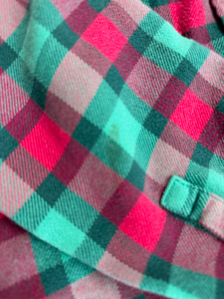 Patagonia Flannel Shirt – Girls 10 | Fuchsia and Green Plaid