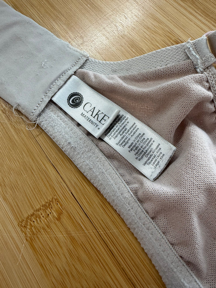 Cake Maternity Nursing Bra – 36F | Beige | Lace Sides