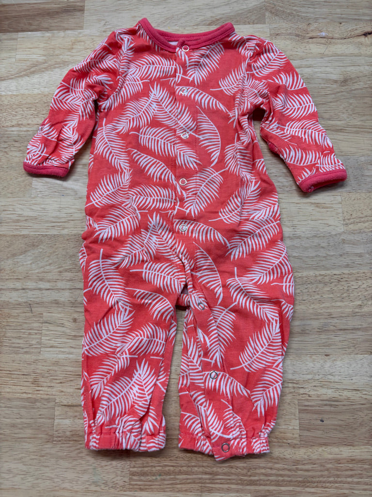 Silkberry Baby Romper – Size NB-3M Tropical Leaf
