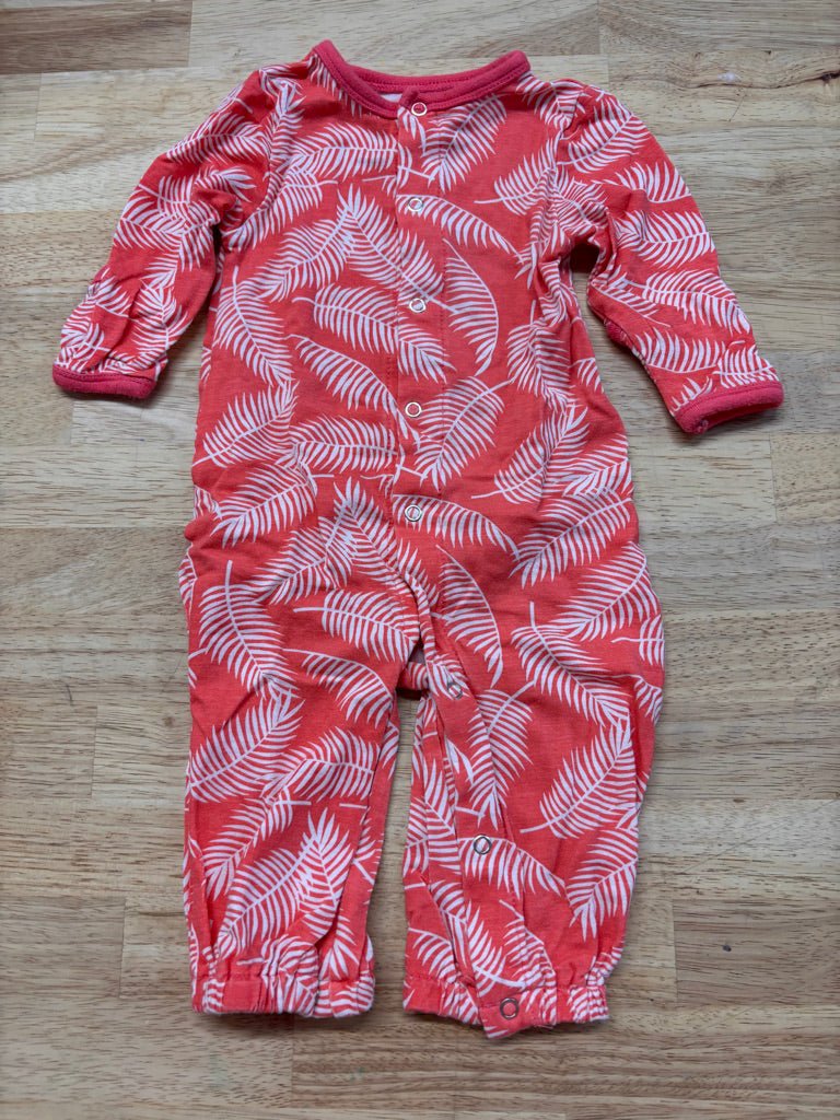 Silkberry Baby Romper – Size NB - 3M Tropical Leaf - Nest and Sprout - Consignment