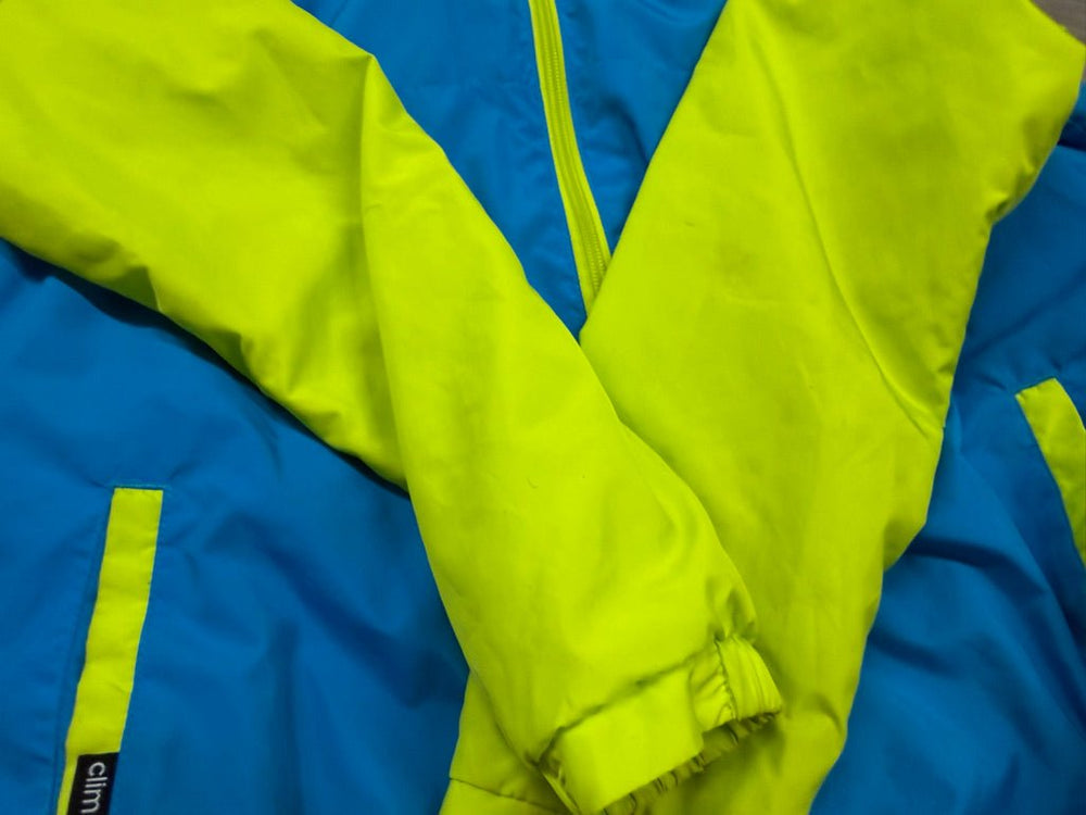 Adidas Lightweight Summer Jacket – 9–10Y (140cm) | Neon Green & Blue | Play - Nest and Sprout-Consignment