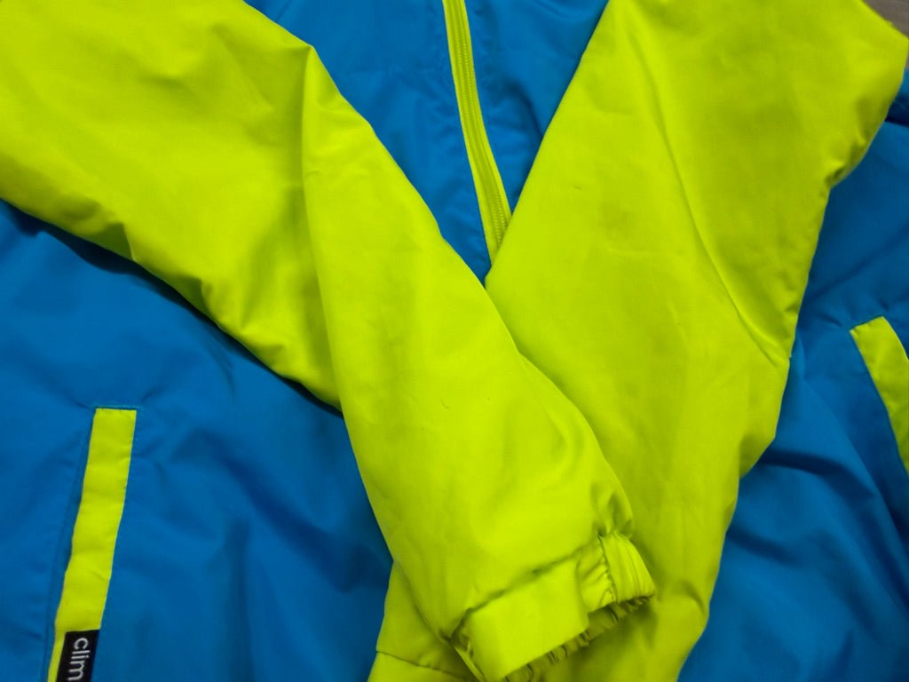 Adidas Lightweight Summer Jacket – 9–10Y (140cm) | Neon Green & Blue | Play - Nest and Sprout-Consignment