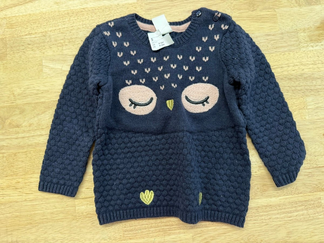 H&M Owl Knit Tunic Dress – 9–12M | NWT - Nest and Sprout-Consignment