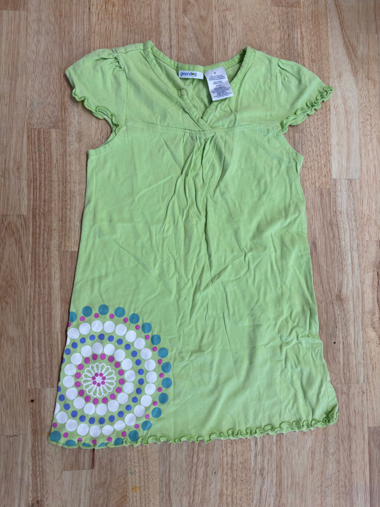 Greendog 6 Lime Green Cotton Dress