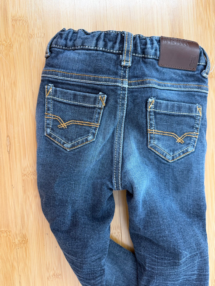 Mexx Fleece-Lined Jeans – 24–30M (92cm) | Adjustable Medium-Dark Wash