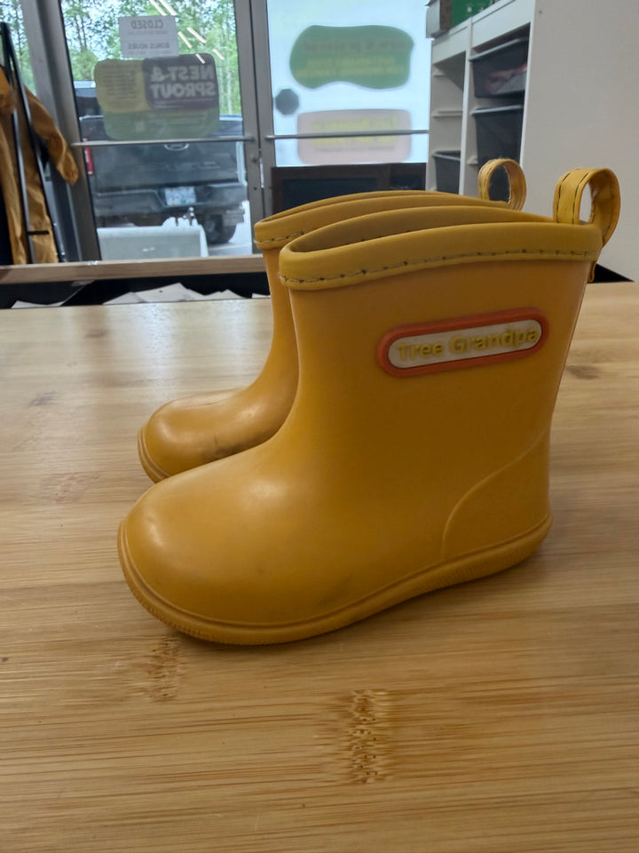 Tree Grandpa Yellow Rubber Ankle Boots – 13cm