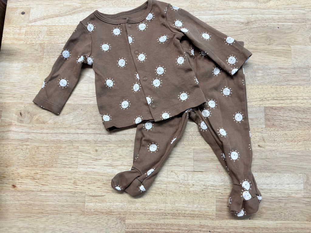 George Sunshine Two-Piece Set – Brown | 0–3M