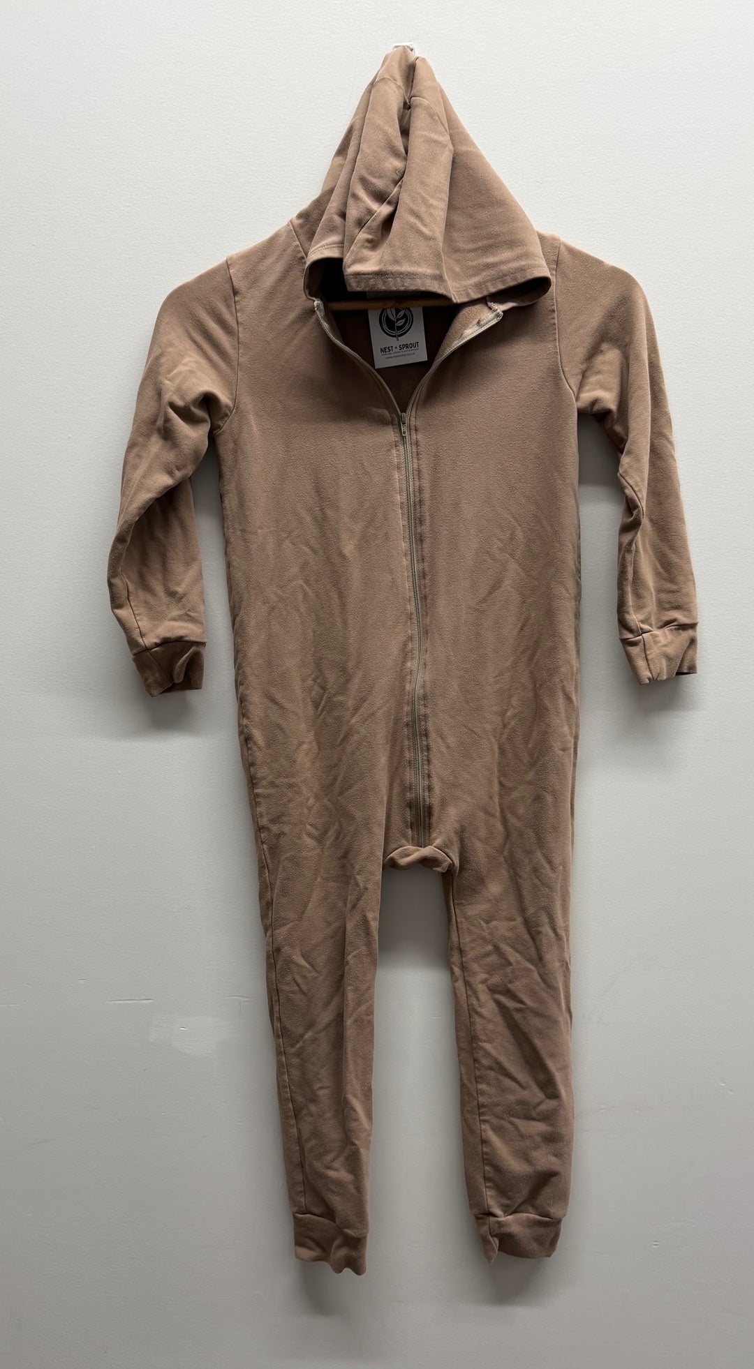 Jax & Lennon Light Brown Hooded Romper – Youth M | Play