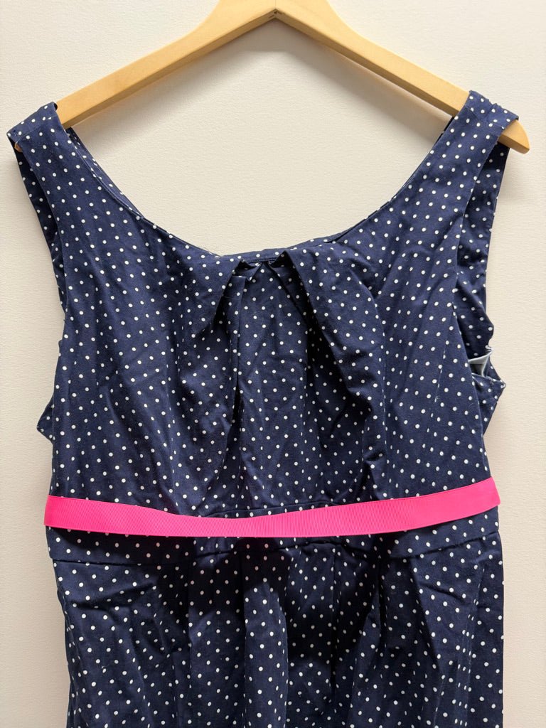 Motherhood Maternity Dress – XL | Navy Polka Dot - Nest and Sprout - Consignment