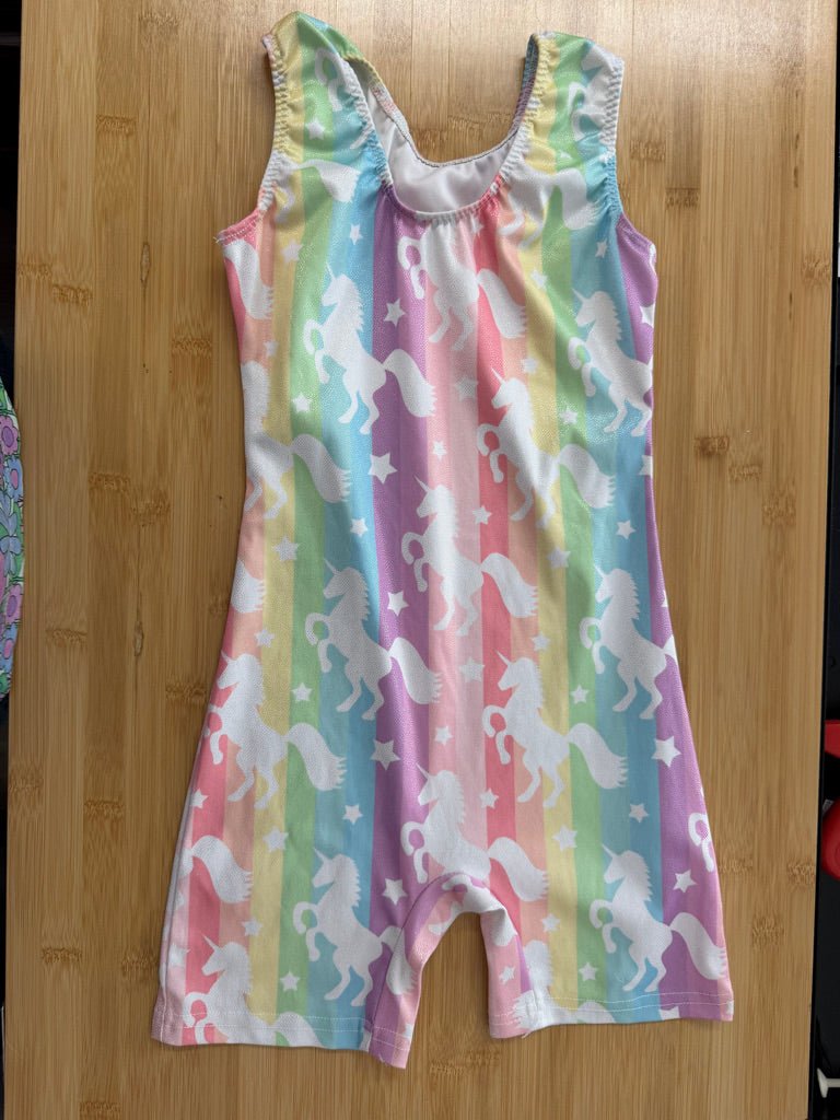 Unicorn Sparkle Rainbow Unitard – 140cm (10Y) - Nest and Sprout-Consignment