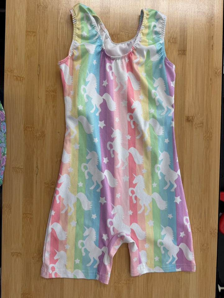 Unicorn Sparkle Rainbow Unitard – 140cm (10Y) - Nest and Sprout-Consignment