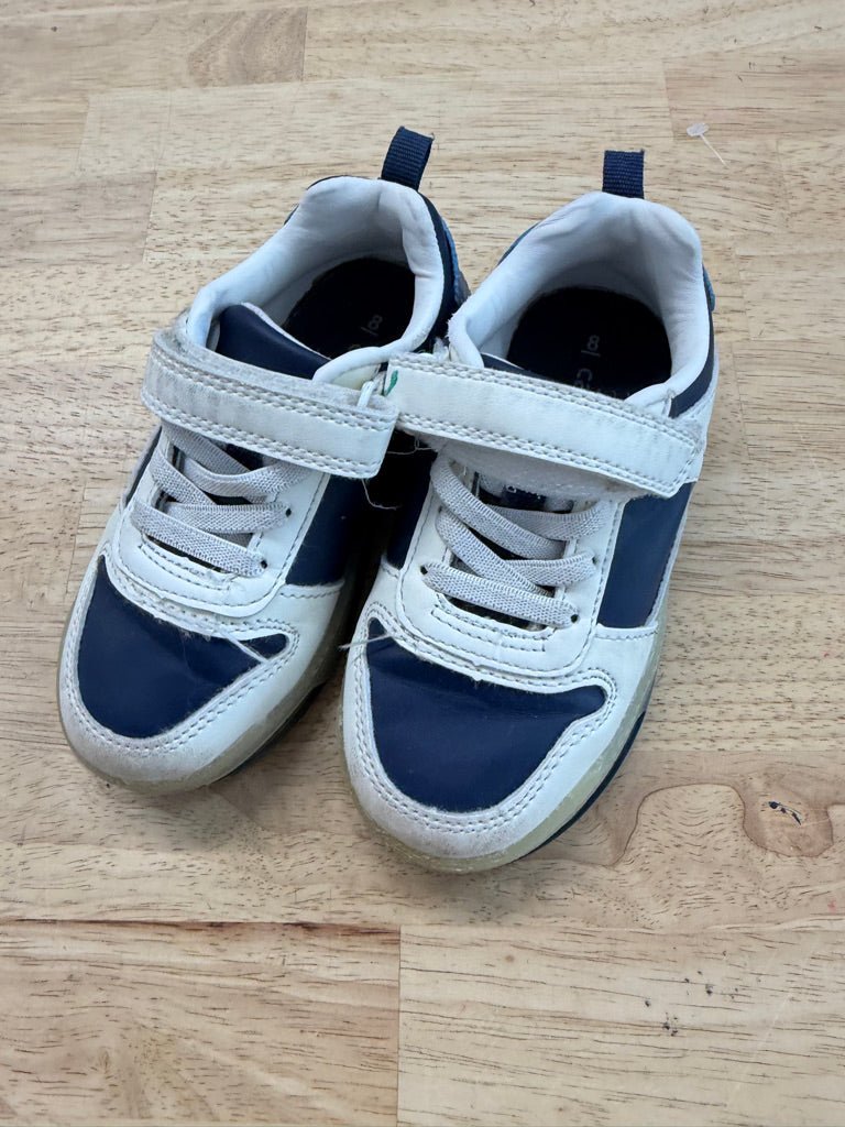 Carter's Velcro Shoes – Size 8 | White & Blue - Nest and Sprout - Consignment