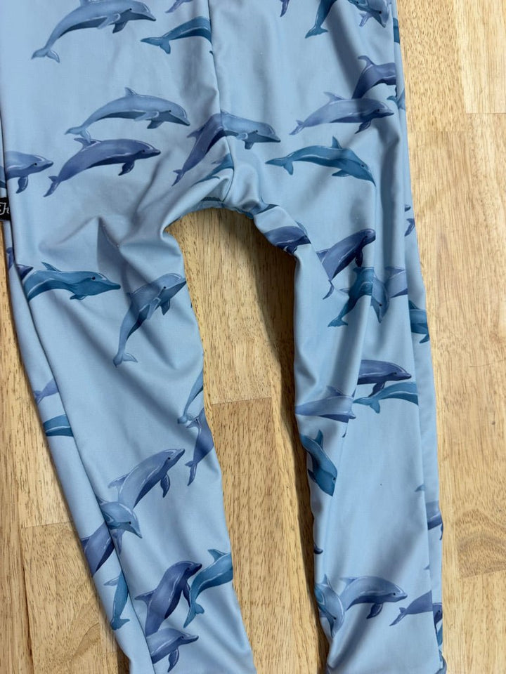 Honeysuckle Swim Rash Guard – 5 | Whale and Dolphin Print - Nest and Sprout-Consignment